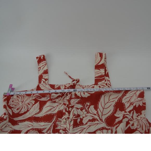 Who What Wear Batik Floral Aurora Red Dress Boho Plus Sz 1X - Picture 3 of 16